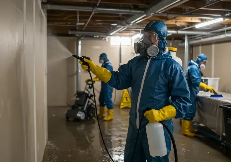 Basement Sanitization and Antimicrobial Treatment process in Casey, IL